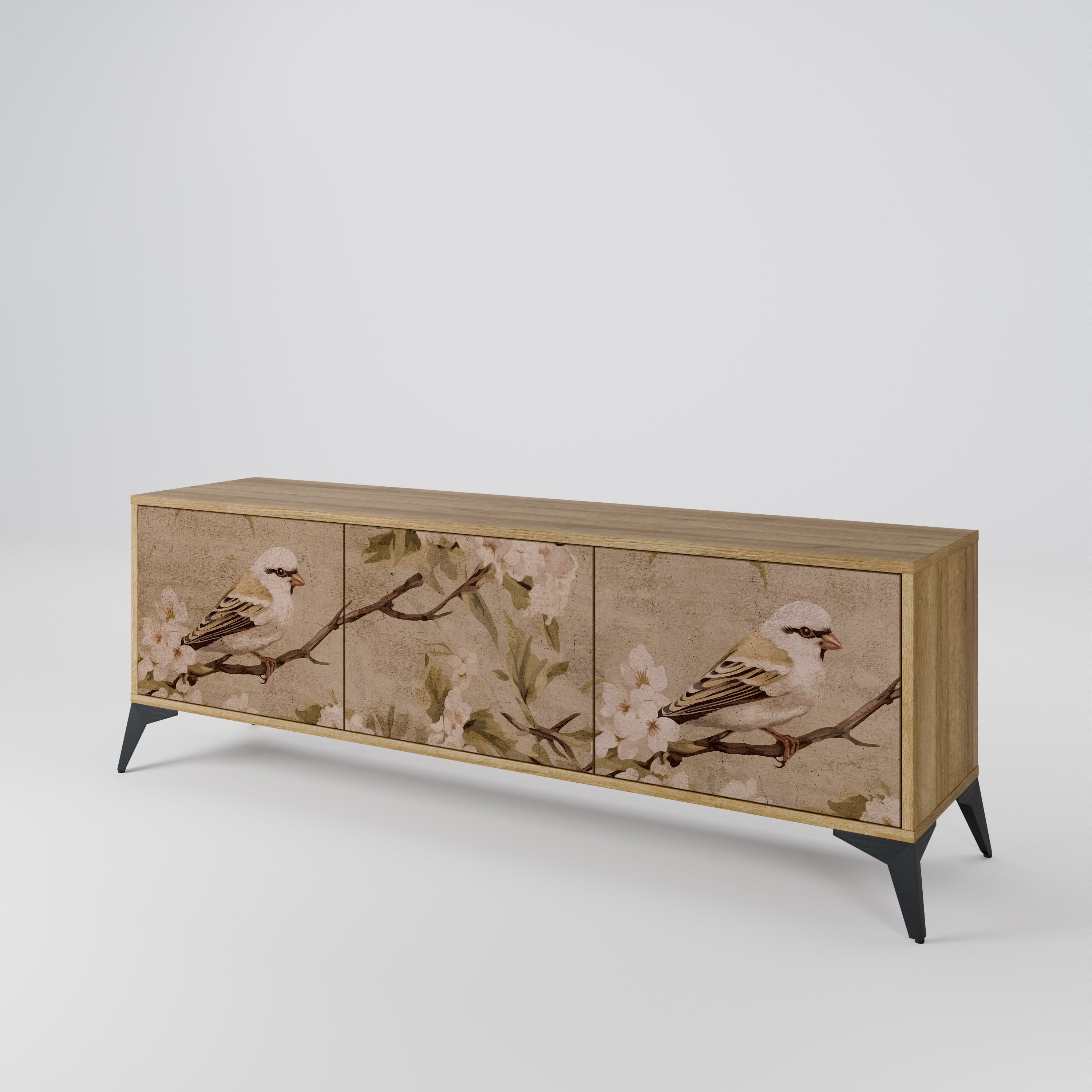 PETAL DISTINGUISH Mueble de TV de 3 Puertas