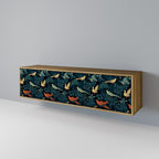 FOWL ORNAMENT 3-Door TV Stand in Oak Effect