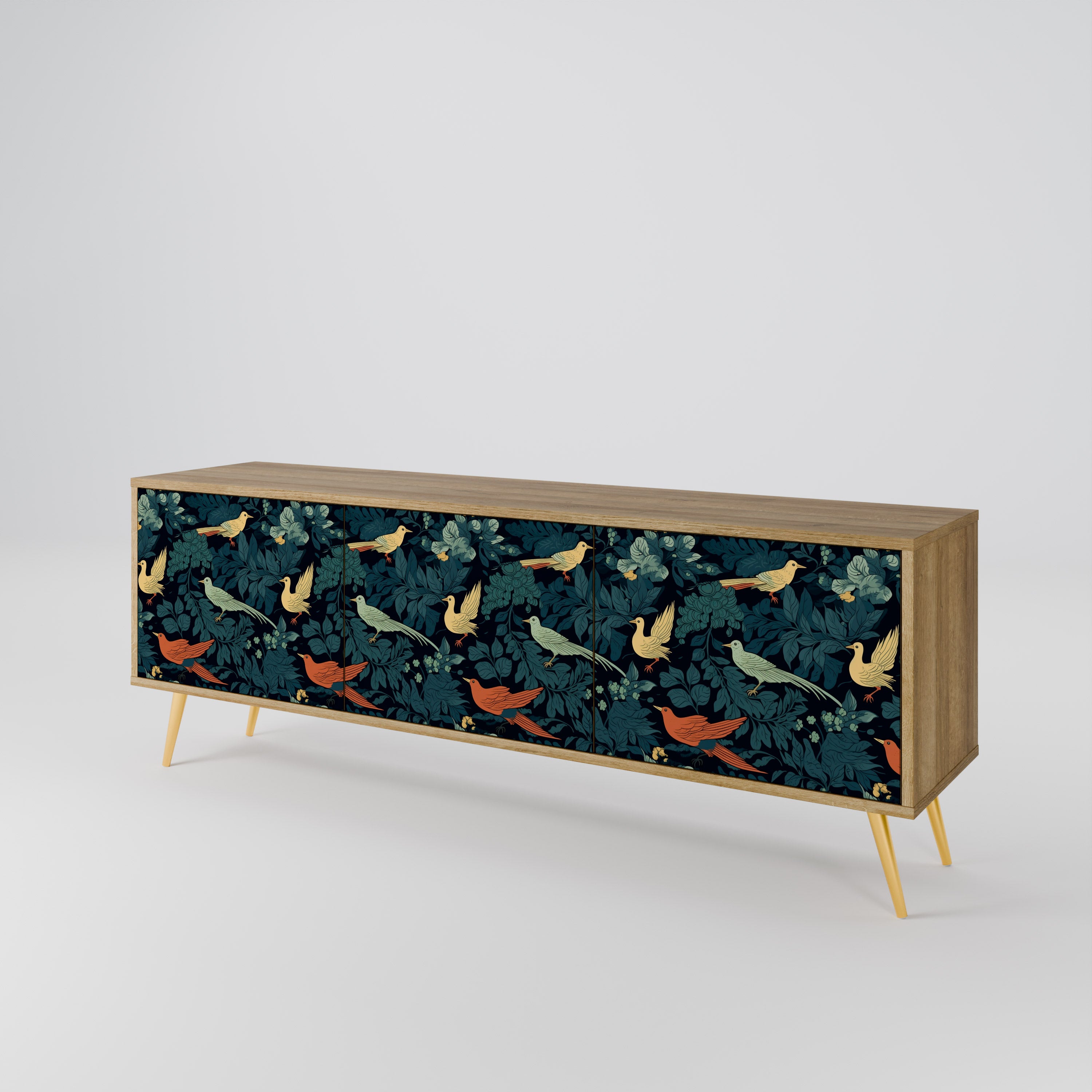 FOWL ORNAMENT Mueble de TV de 3 Puertas
