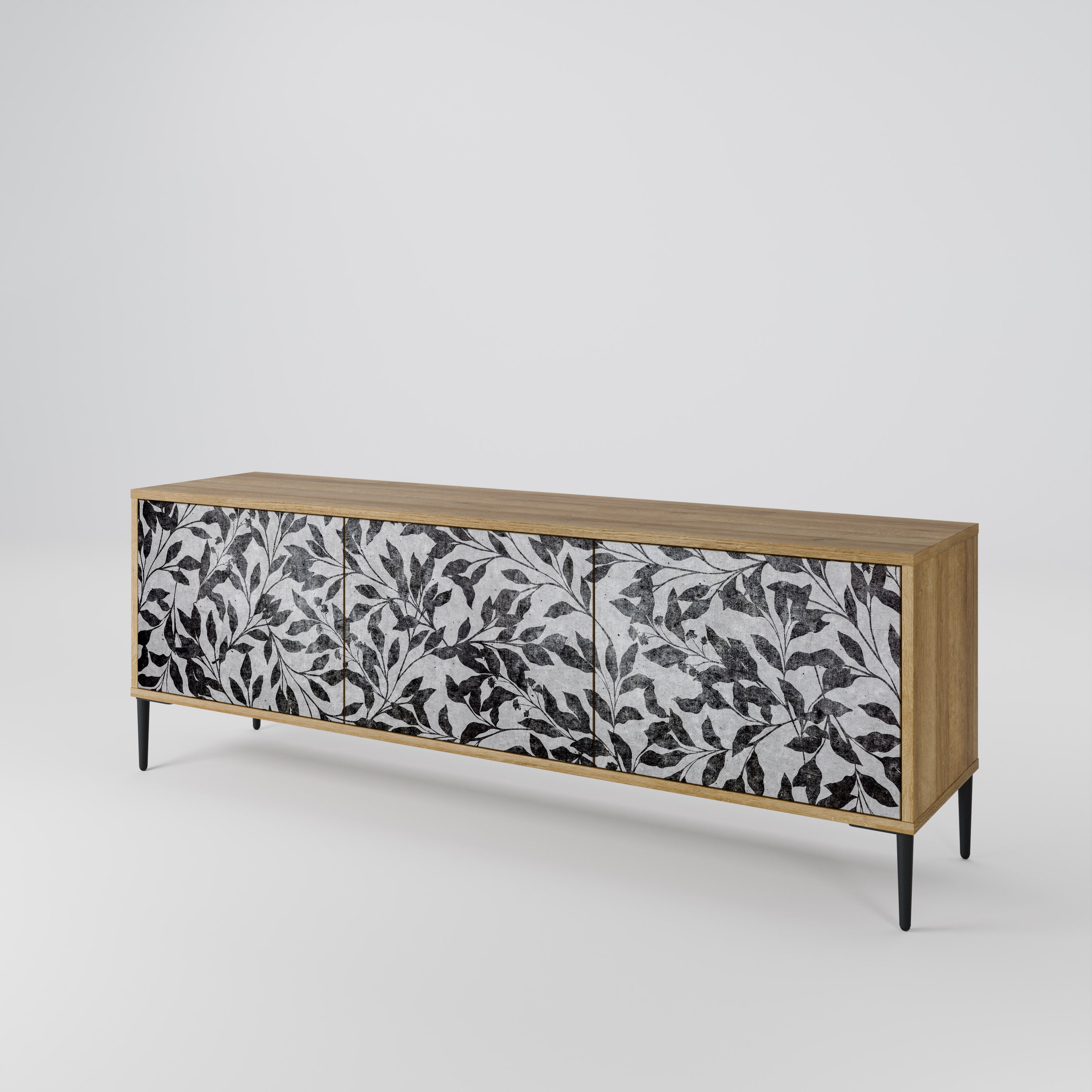 CHARCOAL SPROUT Mueble de TV de 3 Puertas