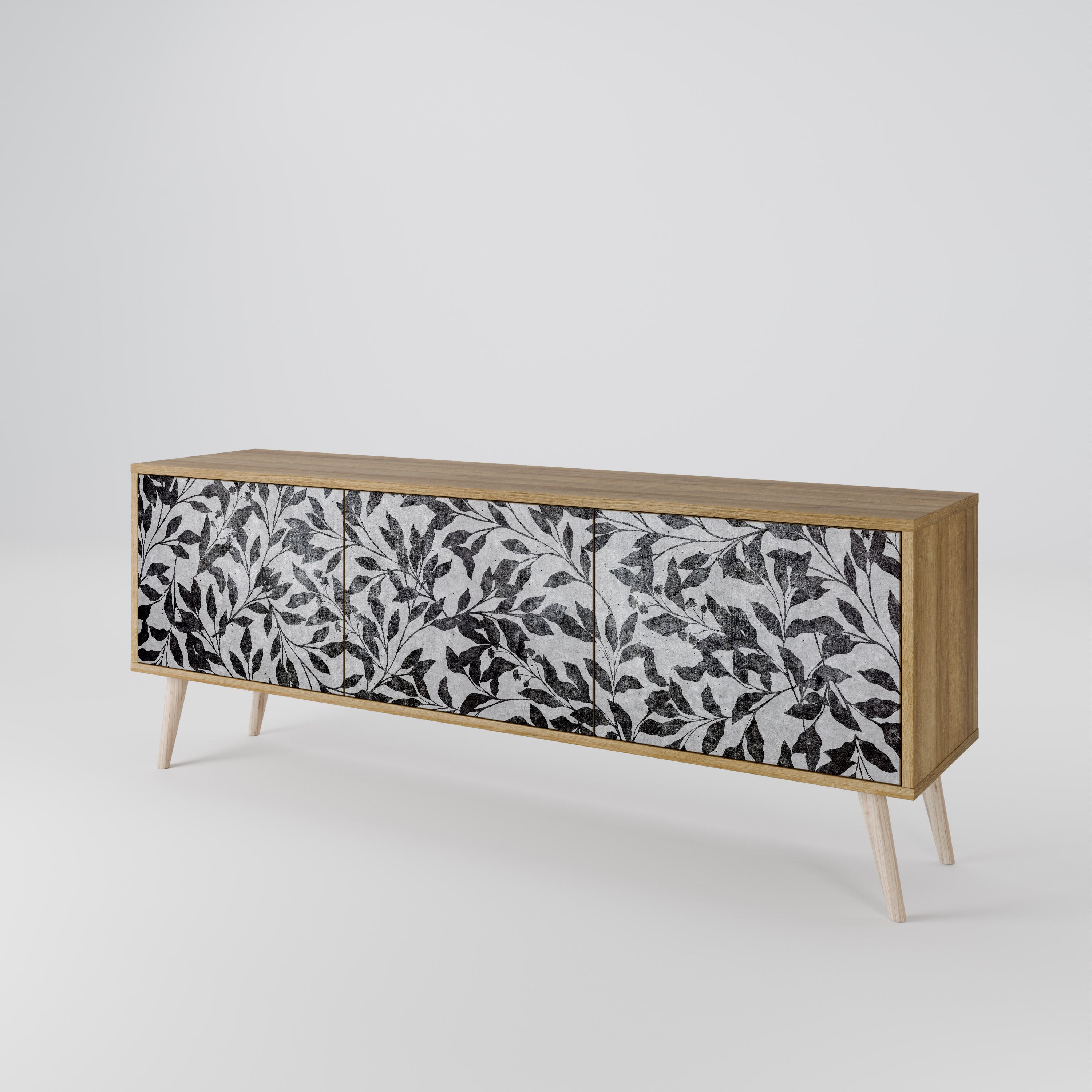 CHARCOAL SPROUT Mueble de TV de 3 Puertas