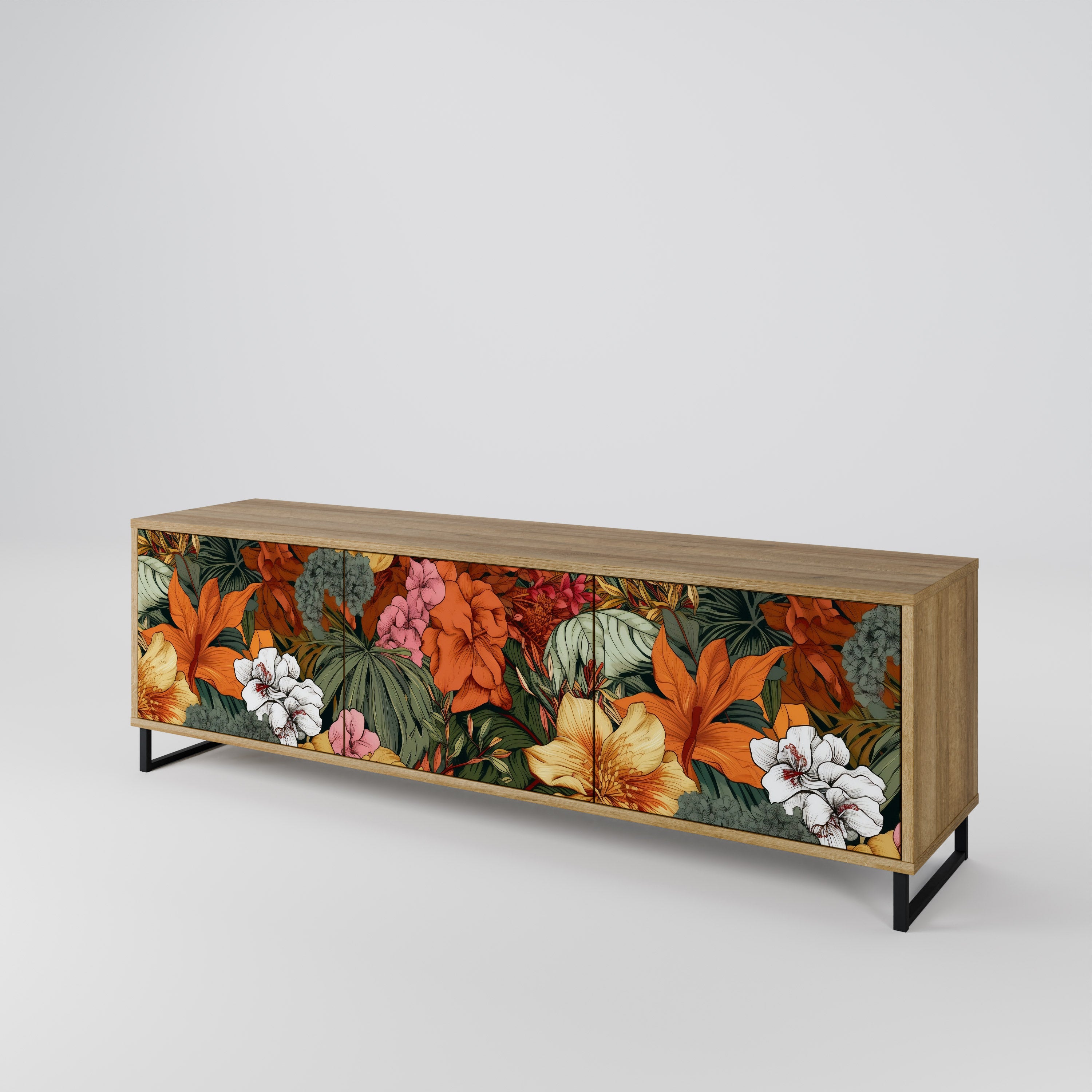 RADIANT FLORA Mueble de TV de 3 Puertas