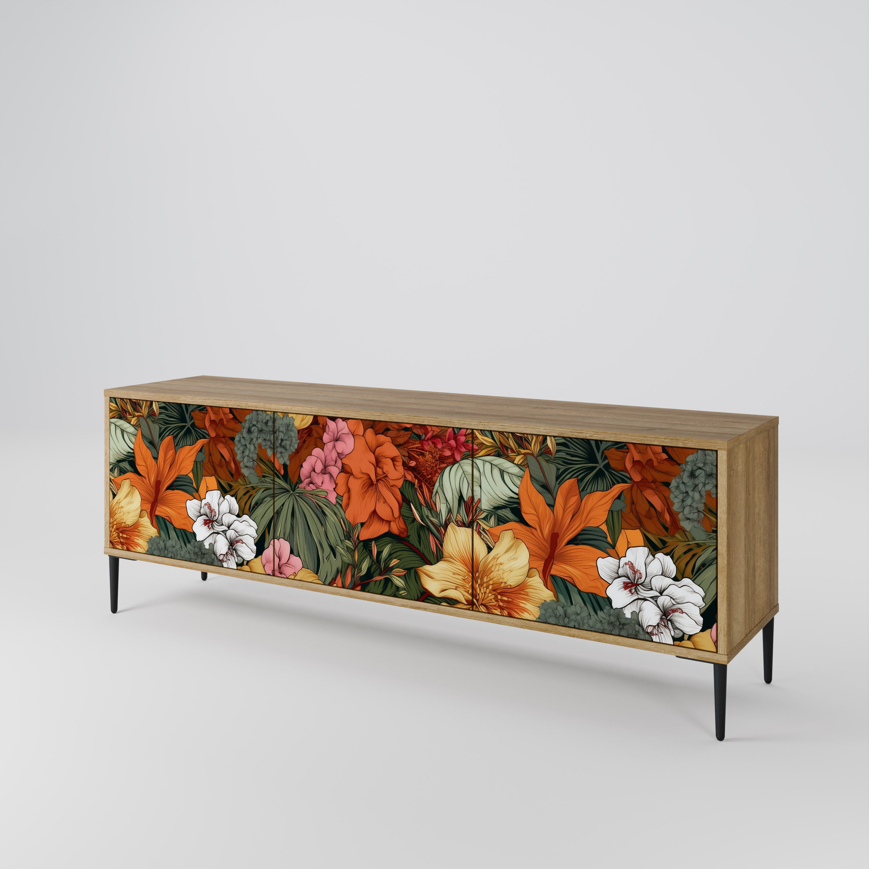 RADIANT FLORA Mueble de TV de 3 Puertas