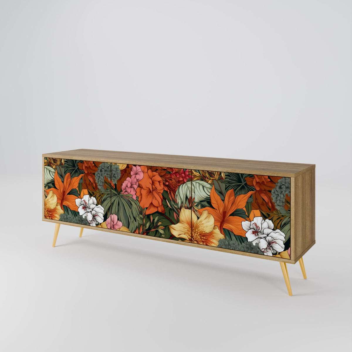 RADIANT FLORA Mueble de TV de 3 Puertas