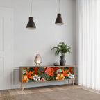 RADIANT FLORA 3-Door TV Stand in Oak Effect