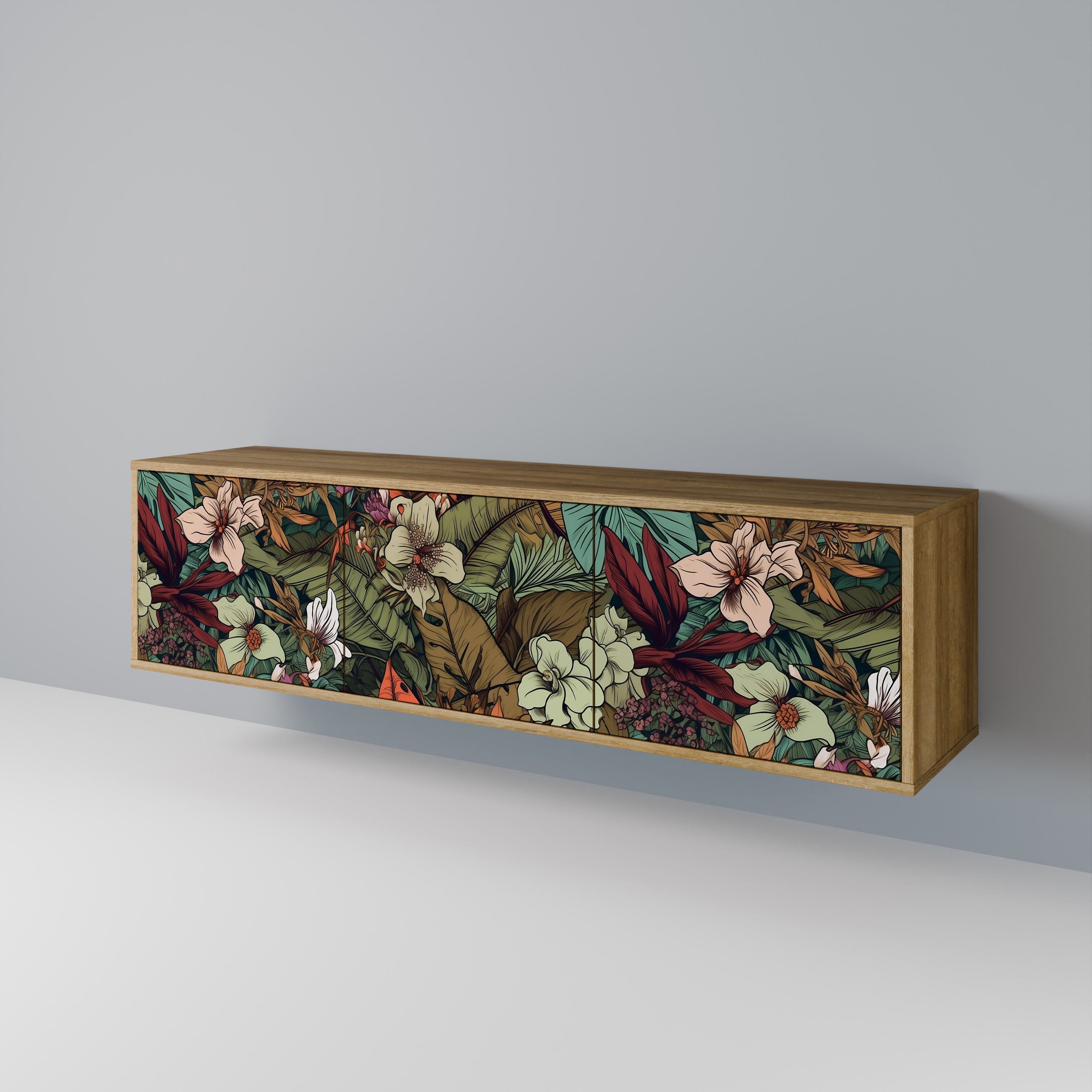 BOTANICAL EMERGENCE Mueble de TV de 3 Puertas