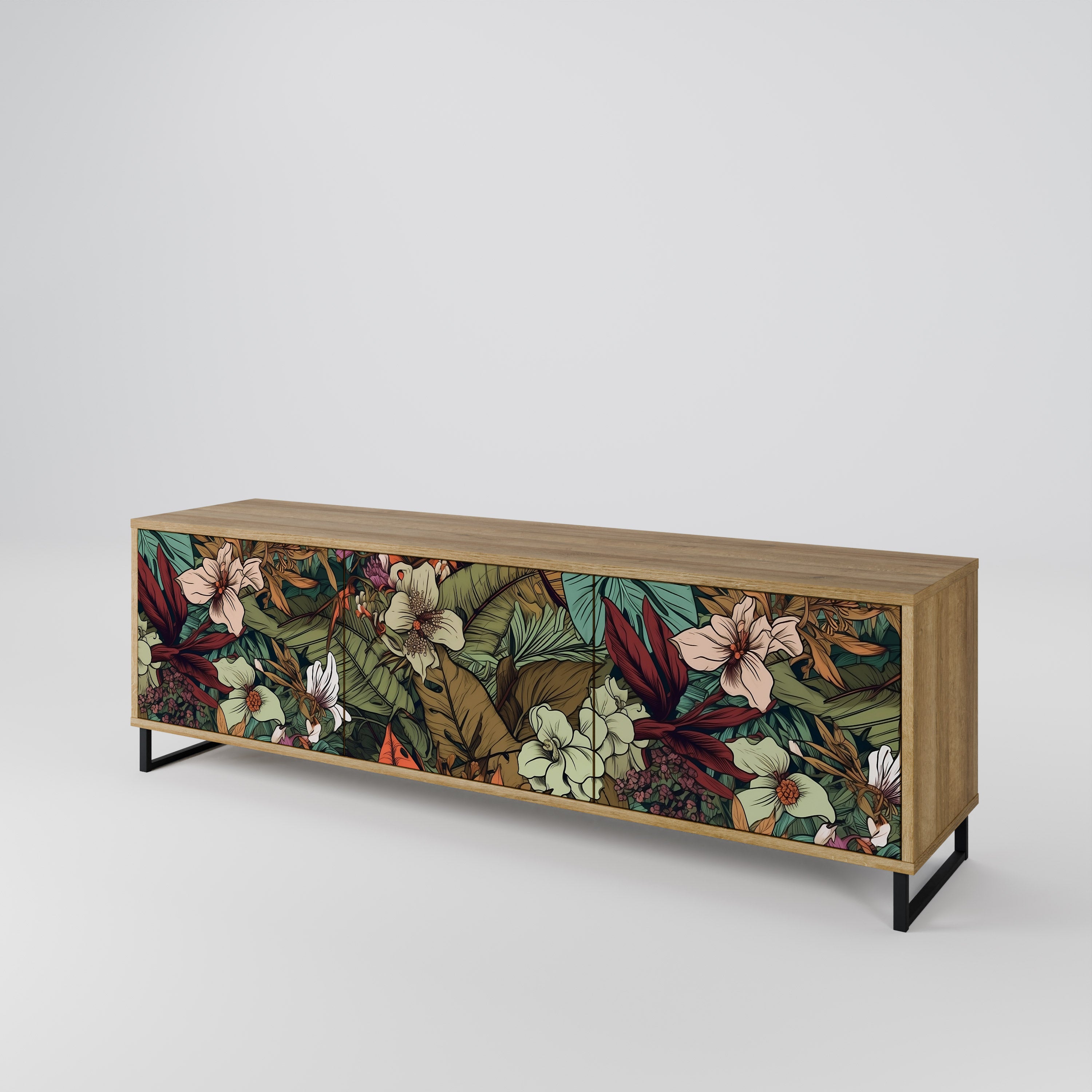 BOTANICAL EMERGENCE Mueble de TV de 3 Puertas