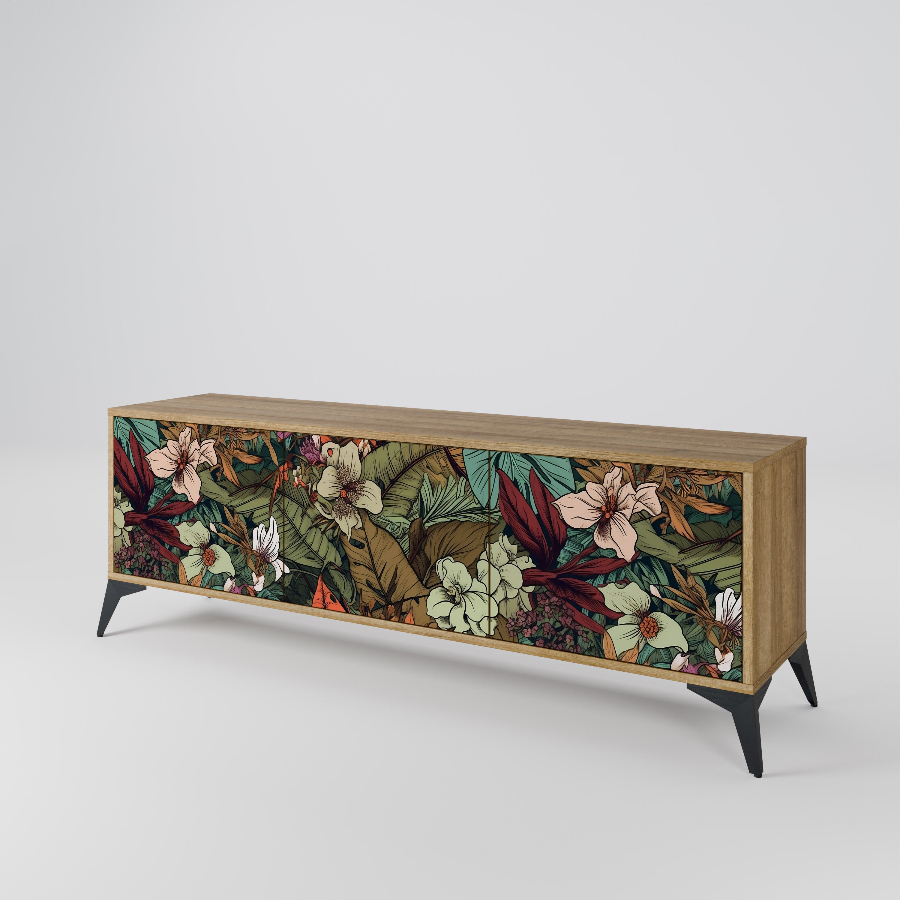 BOTANICAL EMERGENCE Mueble de TV de 3 Puertas