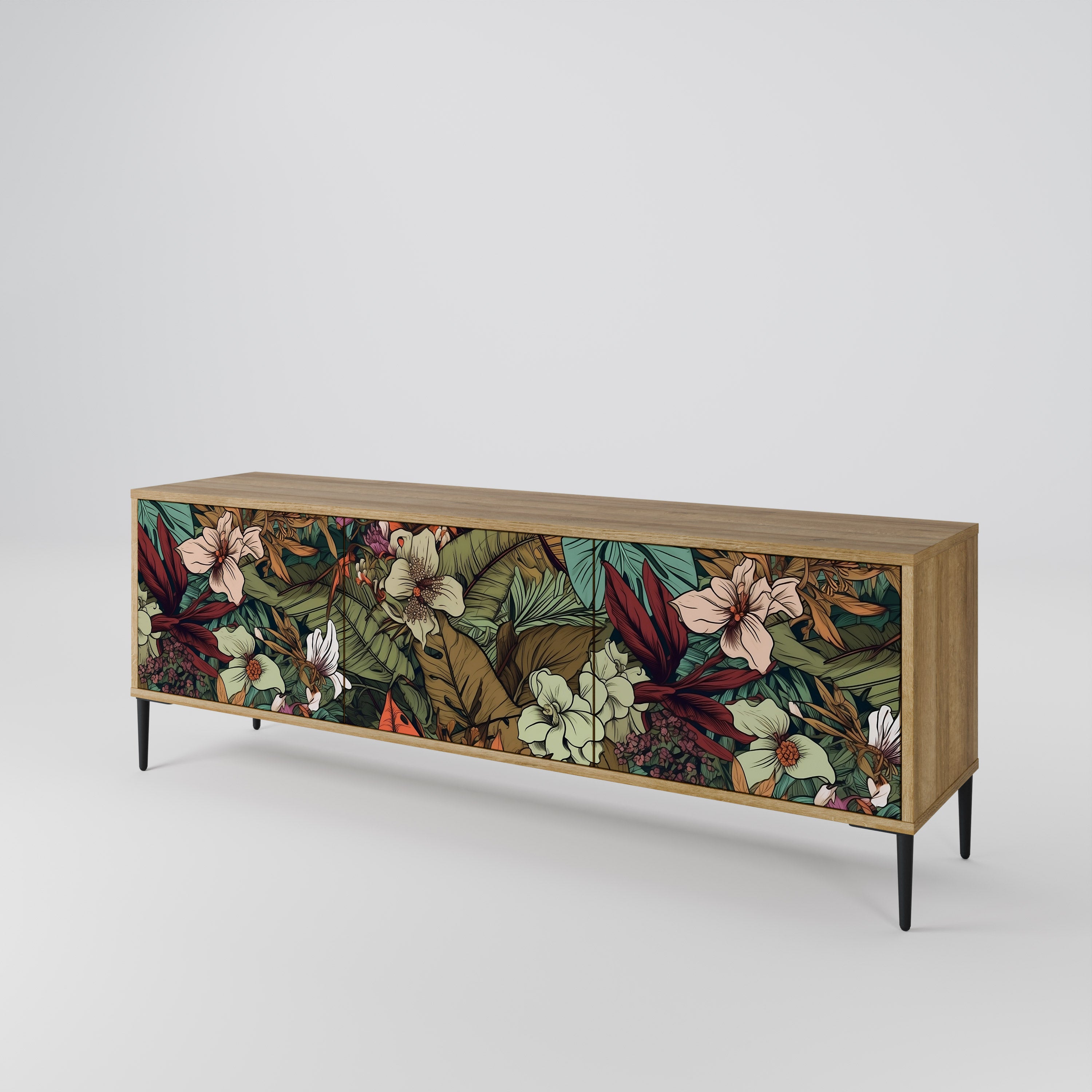 BOTANICAL EMERGENCE Mueble de TV de 3 Puertas