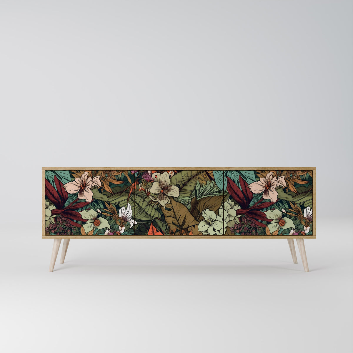 BOTANICAL EMERGENCE Mueble de TV de 3 Puertas