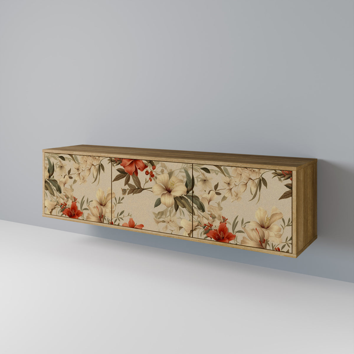 BLOOMING HARMONY Mueble de TV de 3 Puertas