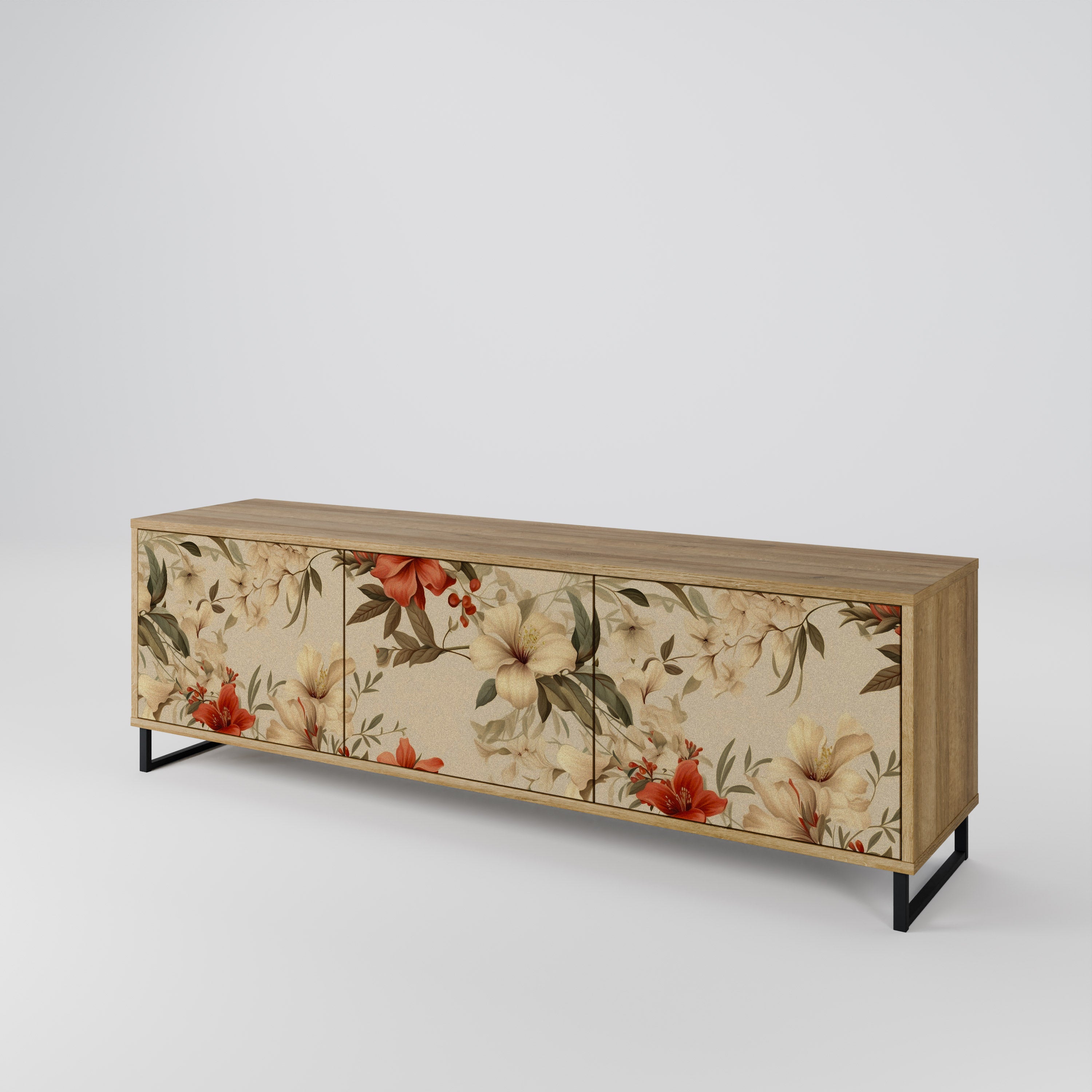 BLOOMING HARMONY Mueble de TV de 3 Puertas