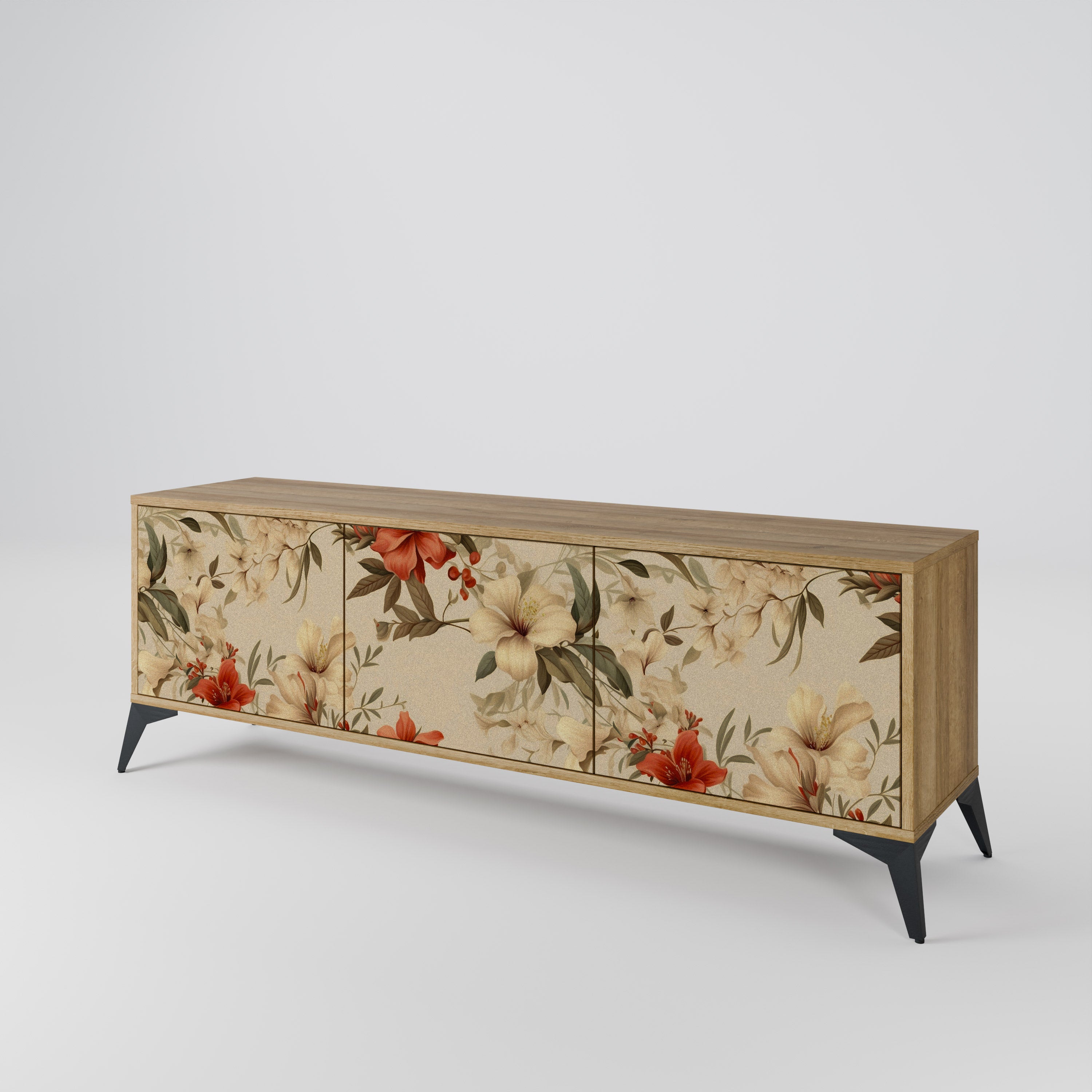 BLOOMING HARMONY Mueble de TV de 3 Puertas