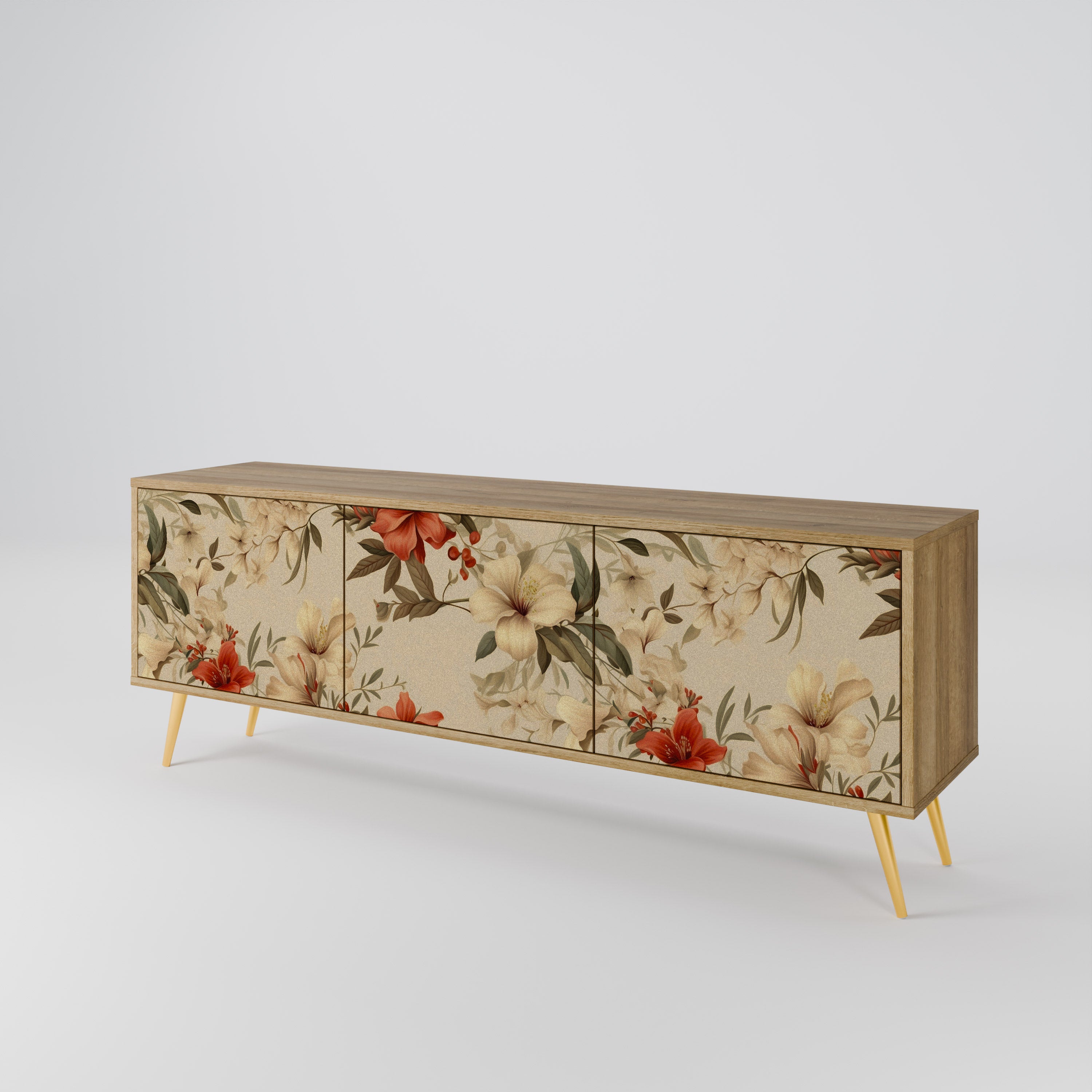 BLOOMING HARMONY Mueble de TV de 3 Puertas