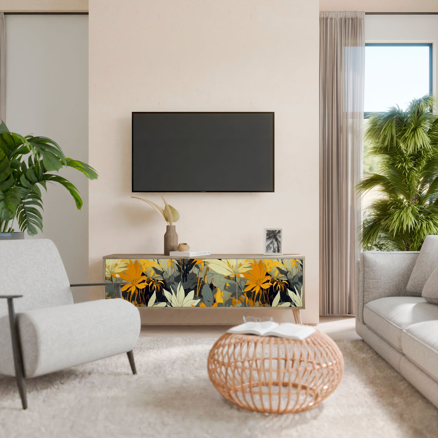 SUNKISSED LILY Mueble de TV de 3 Puertas