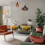 SUNKISSED LILY 3-Door TV Stand in Oak Effect