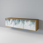 PALM VEIL 3-Door TV Stand in Oak Effect