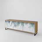 PALM VEIL 3-Door TV Stand in Oak Effect