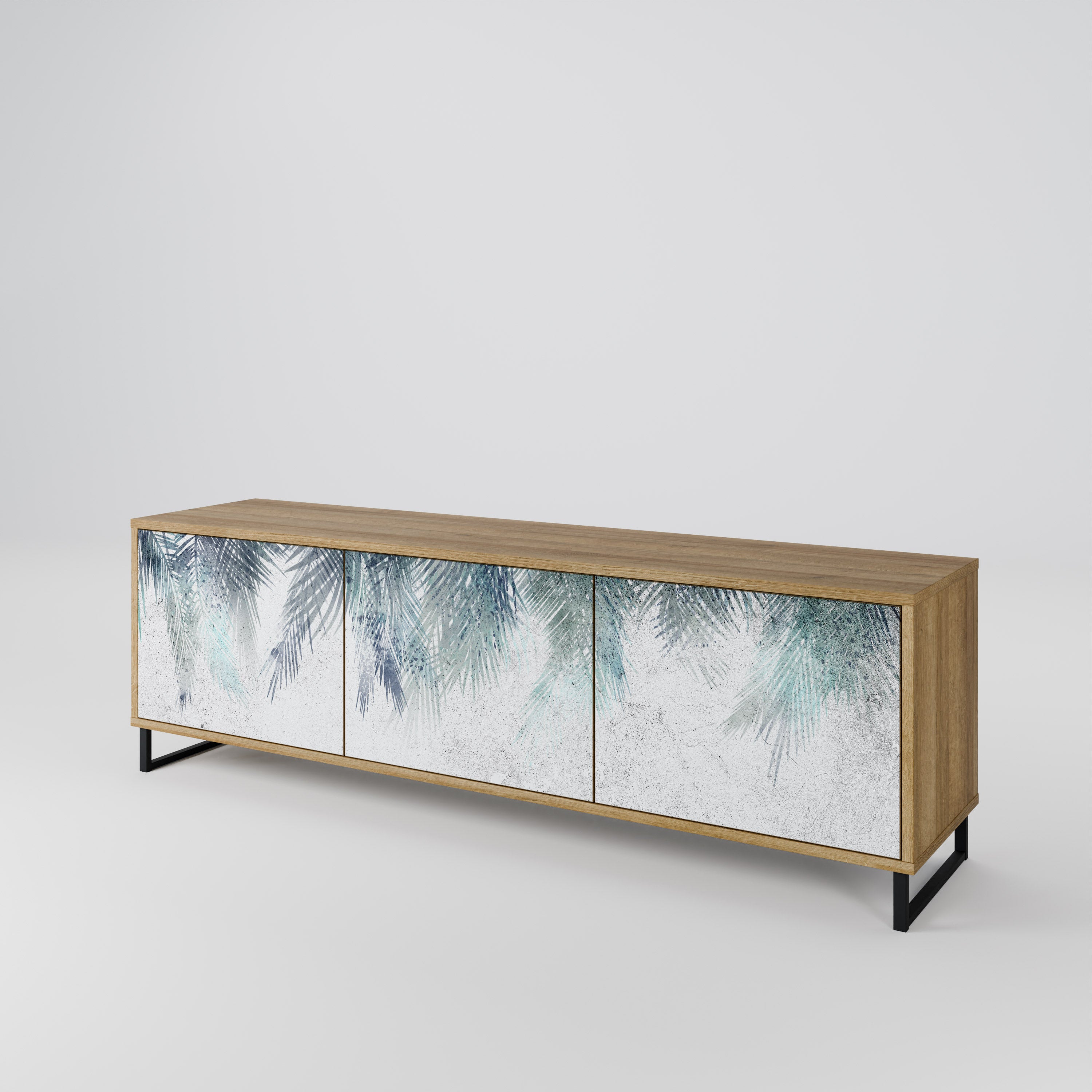 PALM VEIL Mueble de TV de 3 Puertas