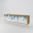 PALM VEIL 3-Door TV Stand in Oak Effect