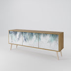 PALM VEIL 3-Door TV Stand in Oak Effect