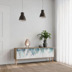 PALM VEIL 3-Door TV Stand in Oak Effect