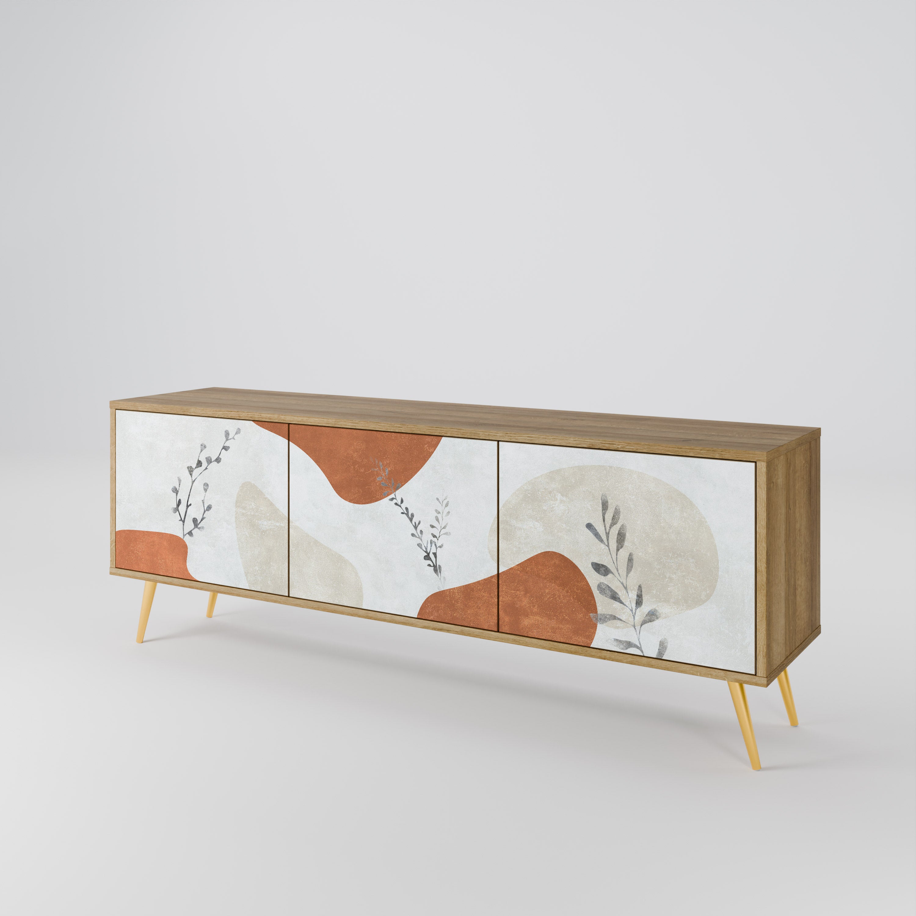 TRANQUIL TWIG Mueble de TV de 3 Puertas