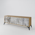 FADE IN THE TREES 3-Door TV Stand in Oak Effect