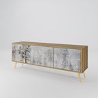 FADE IN THE TREES 3-Door TV Stand in Oak Effect