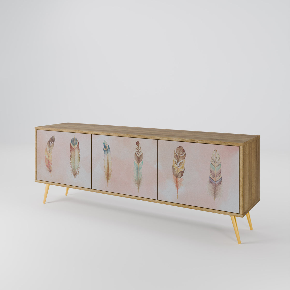 THE DELIQUESCE Mueble de TV de 3 Puertas