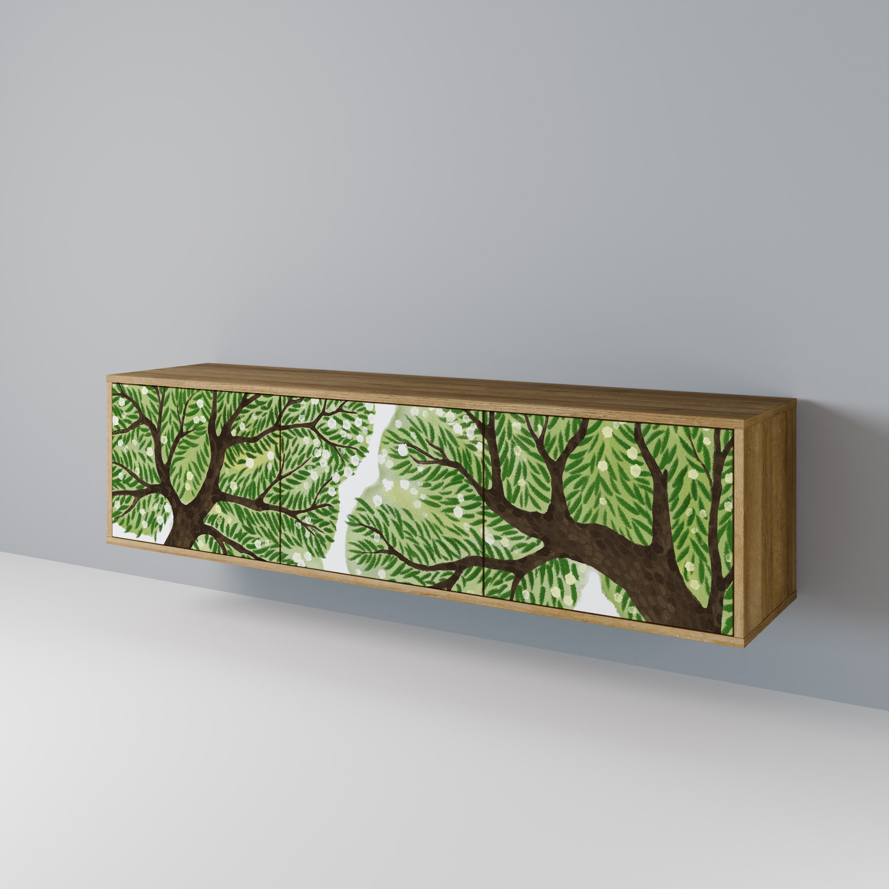 Mueble de TV WILDERNESS DASH de 3 puertas con efecto roble