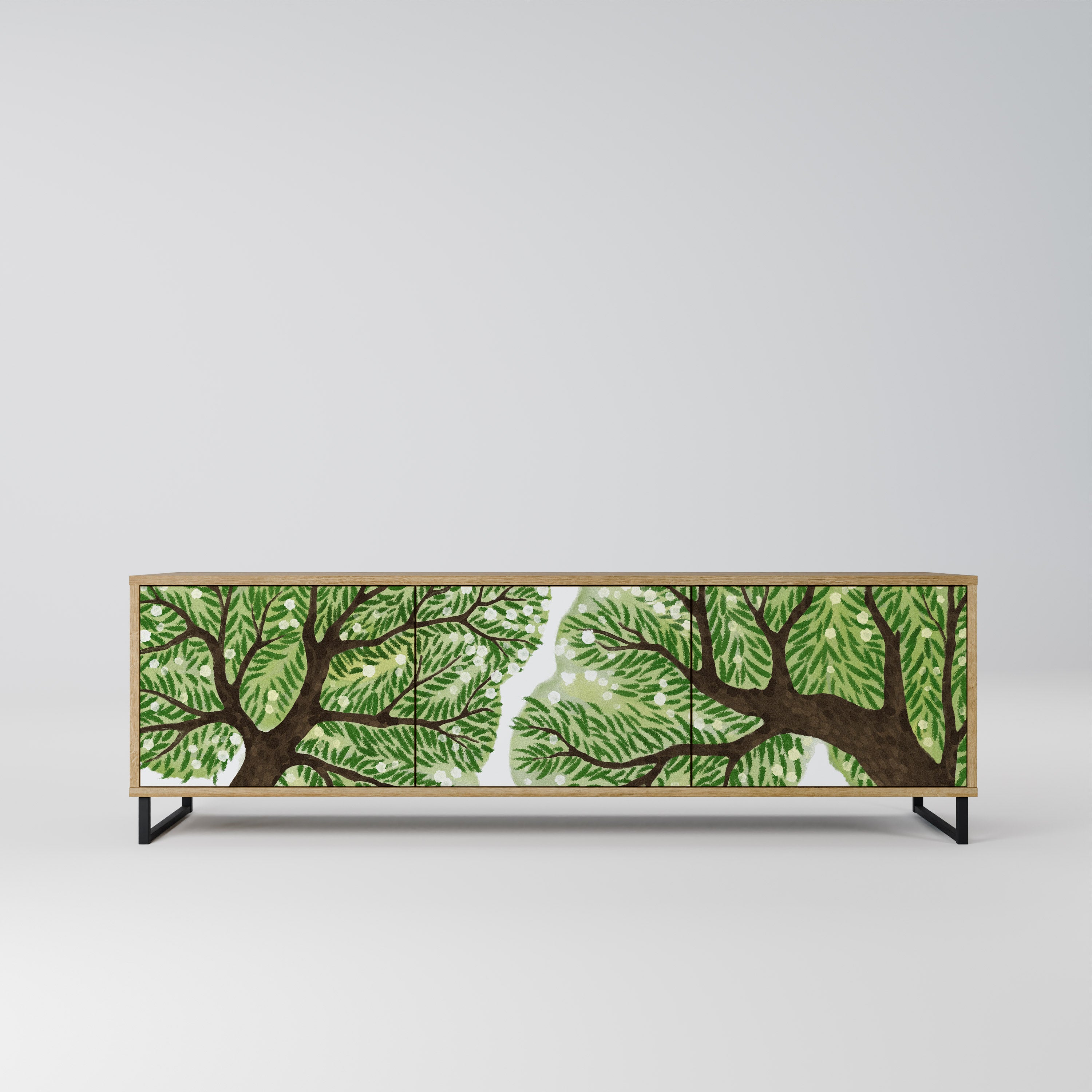 Mueble de TV WILDERNESS DASH de 3 puertas con efecto roble