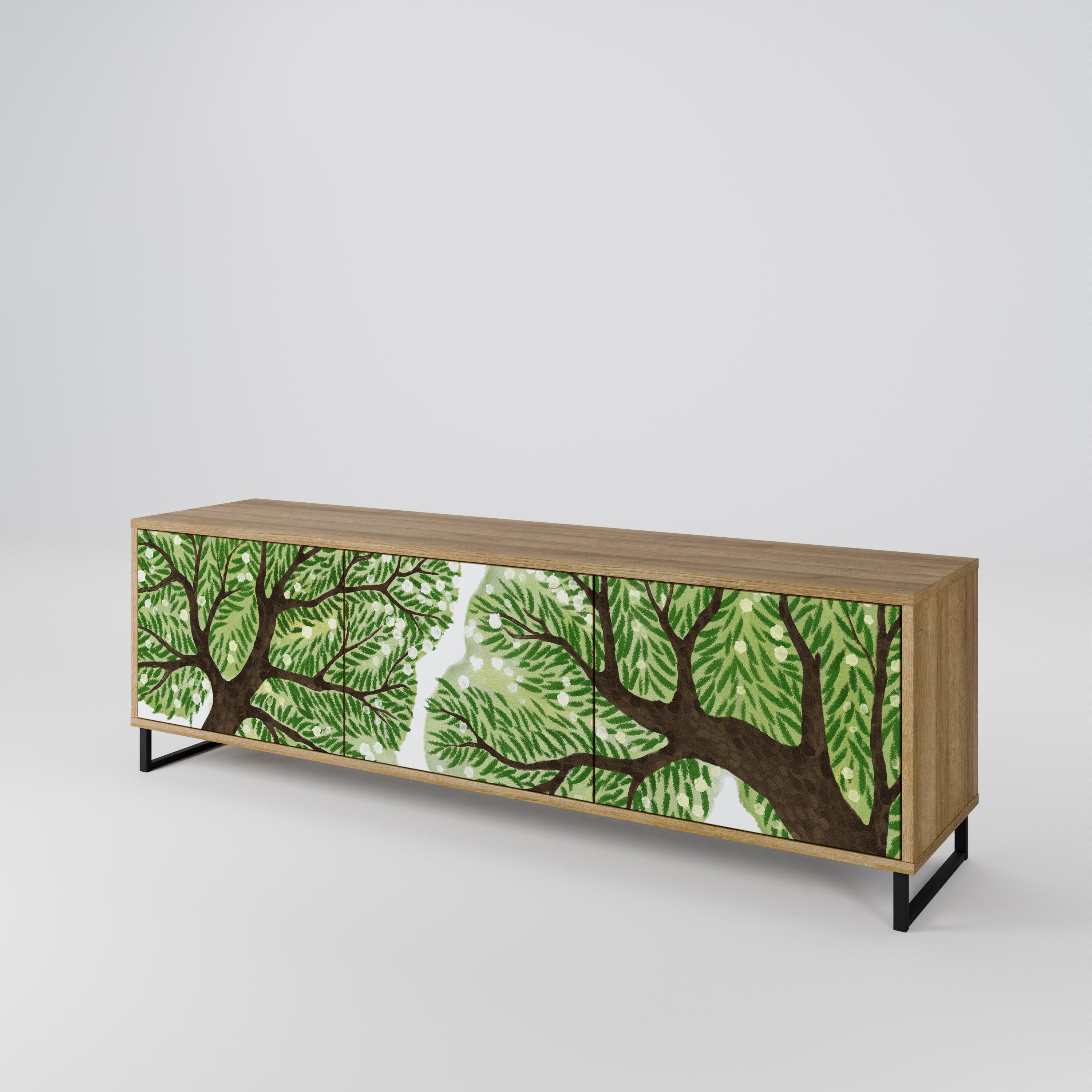 Mueble de TV WILDERNESS DASH de 3 puertas con efecto roble
