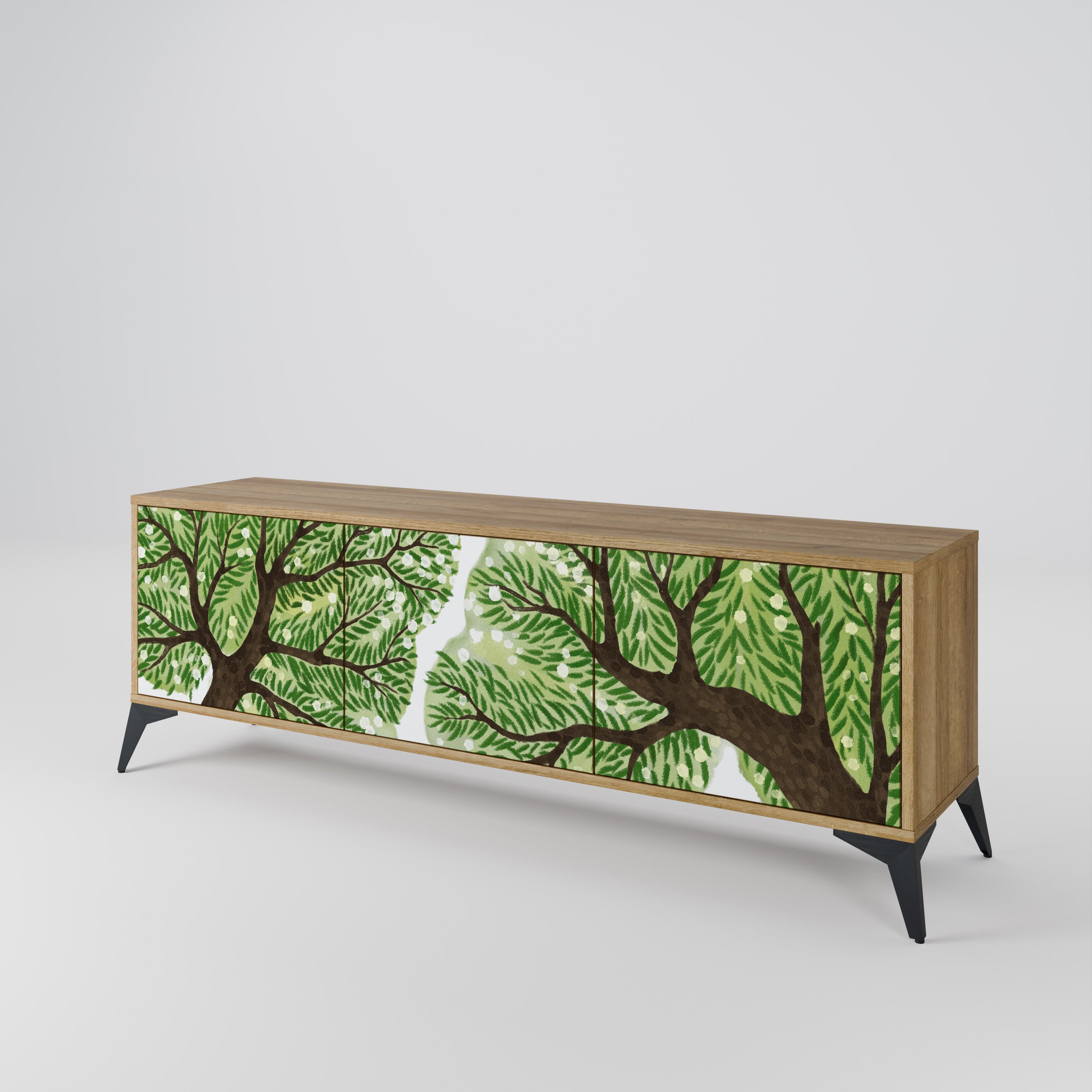 Mueble de TV WILDERNESS DASH de 3 puertas con efecto roble