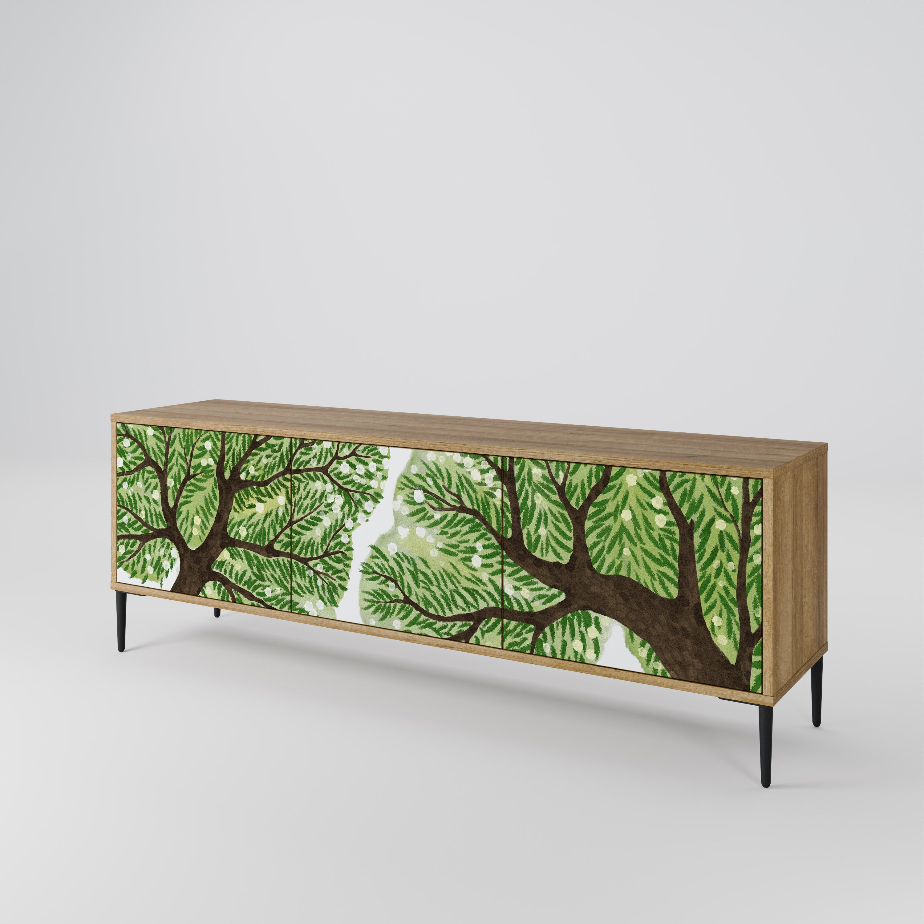 Mueble de TV WILDERNESS DASH de 3 puertas con efecto roble