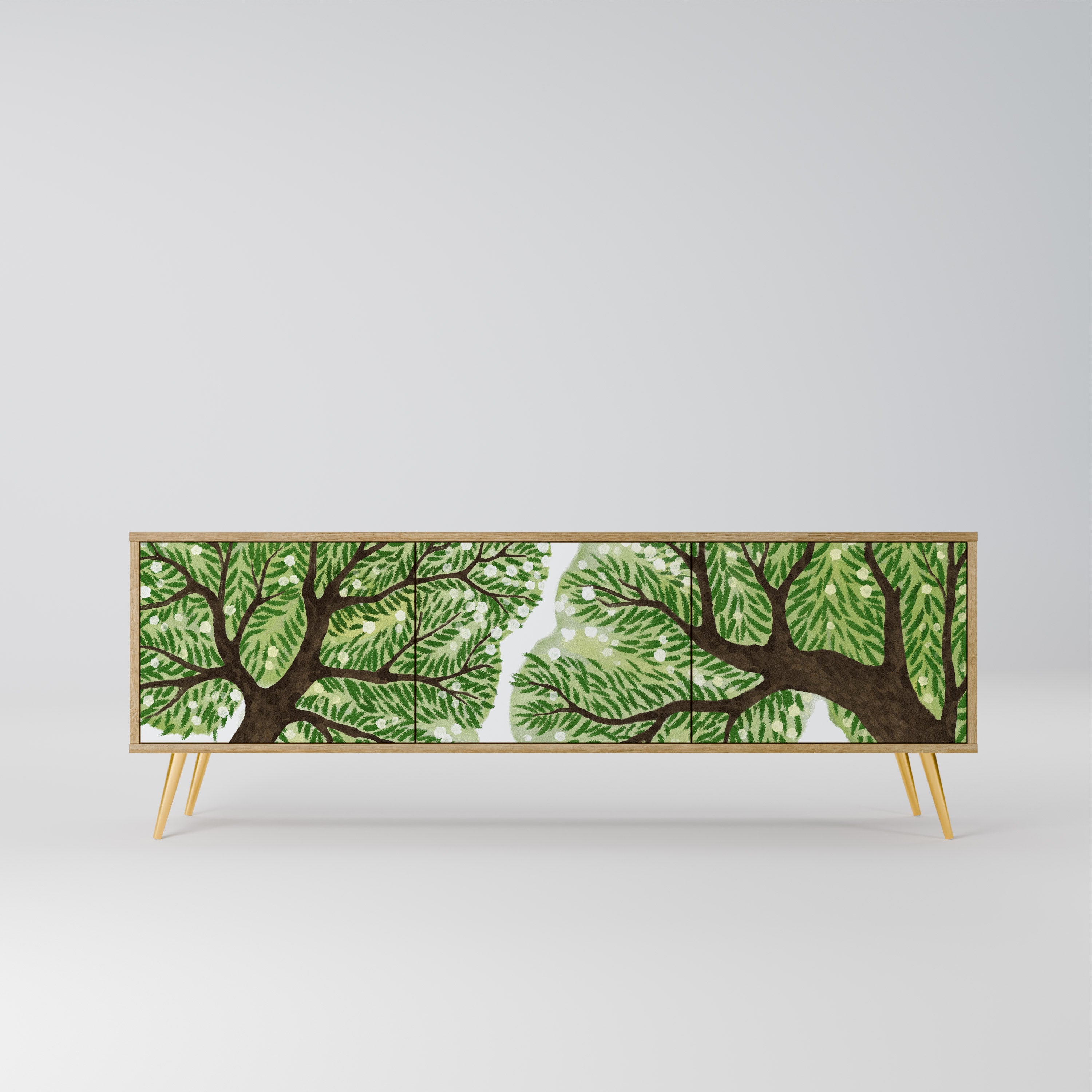 Mueble de TV WILDERNESS DASH de 3 puertas con efecto roble