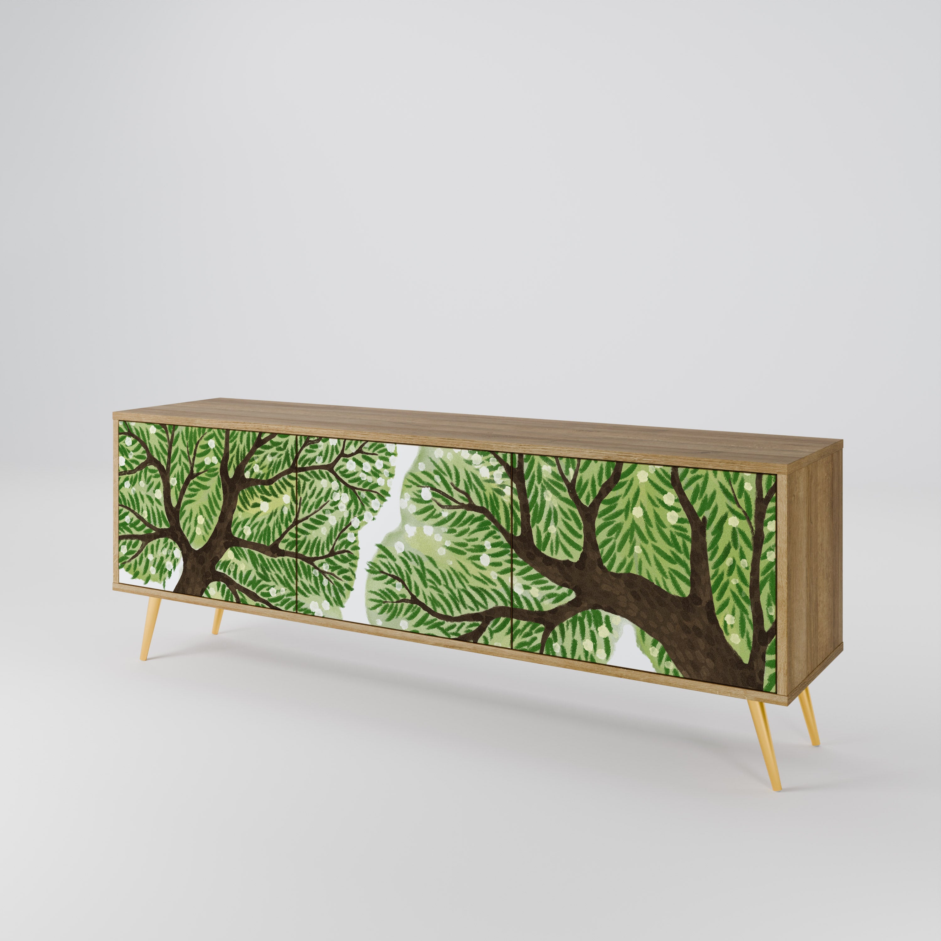 Mueble de TV WILDERNESS DASH de 3 puertas con efecto roble
