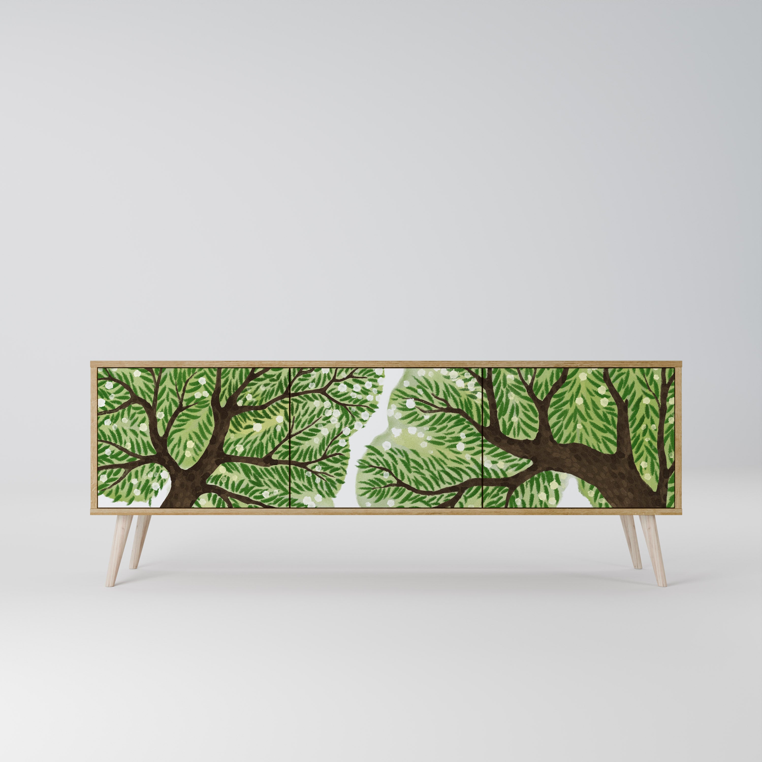 Mueble de TV WILDERNESS DASH de 3 puertas con efecto roble