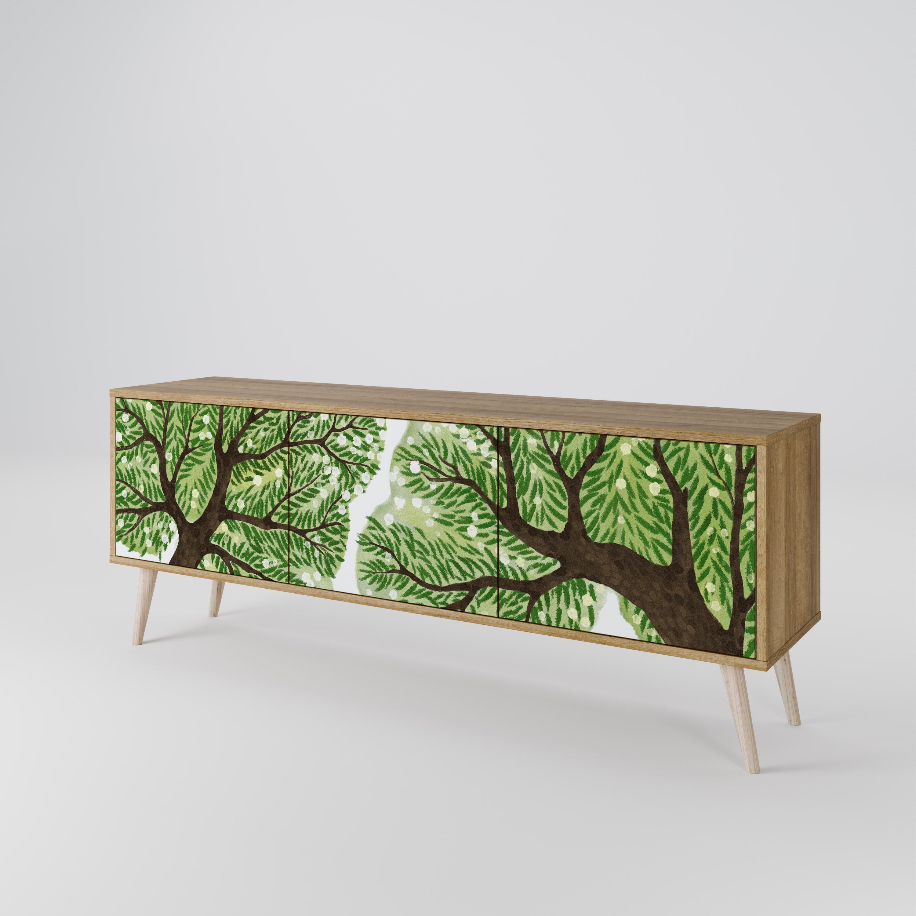 Mueble de TV WILDERNESS DASH de 3 puertas con efecto roble