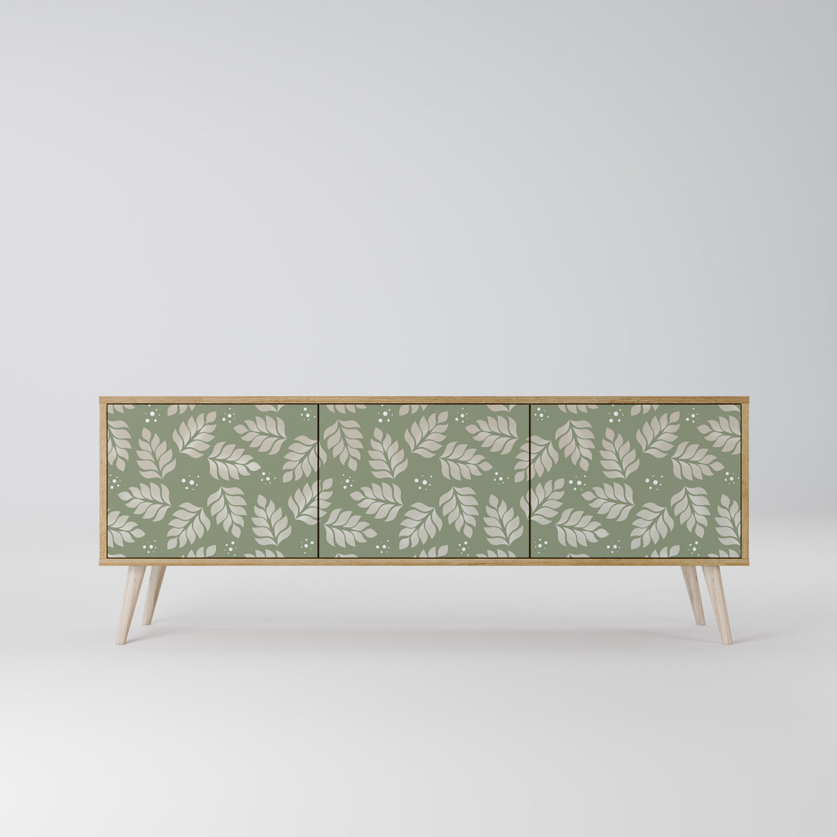 LEAVES ON GREEN Mueble de TV de 3 Puertas
