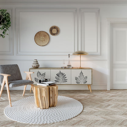 LEAFY STAMPS Mueble de TV de 3 Puertas