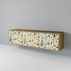 PALM SPRING Mueble de TV de 3 Puertas en Efecto Roble