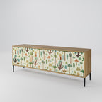 PALM SPRING Mueble de TV de 3 Puertas en Efecto Roble