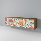 FUNGUS FANTASY 3-Door TV Stand in Oak Effect