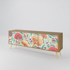 FUNGUS FANTASY 3-Door TV Stand in Oak Effect