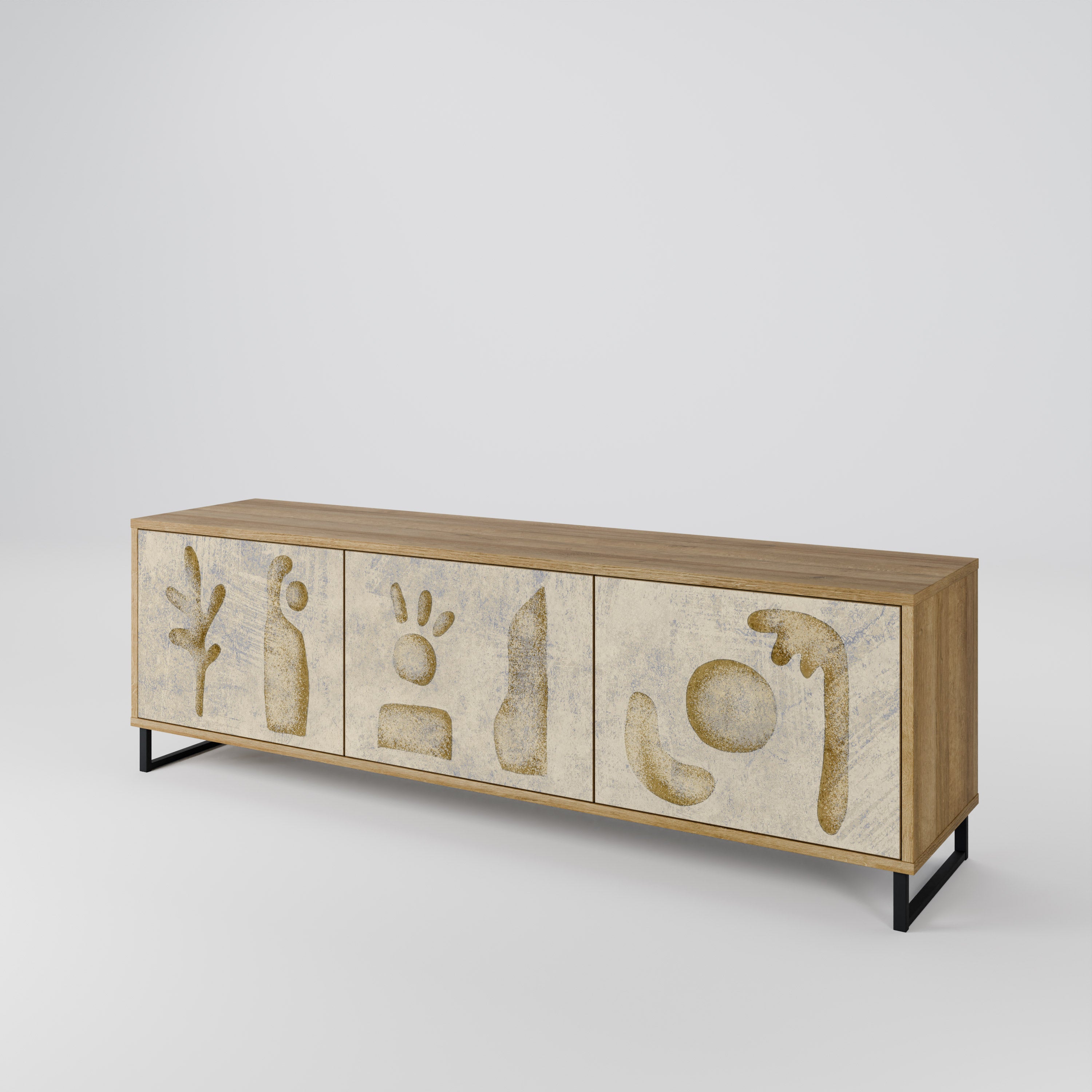 SAND SCULPTURES 3-Door TV Cabinet