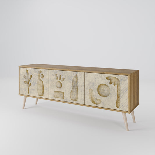 SAND SCULPTURES 3-Door TV Cabinet