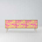 SKATEBOARD ARTISTRY 3-Door TV Stand in Oak Effect