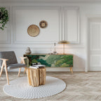 VERDURE ABYSS 3-Door TV Stand in Oak Effect