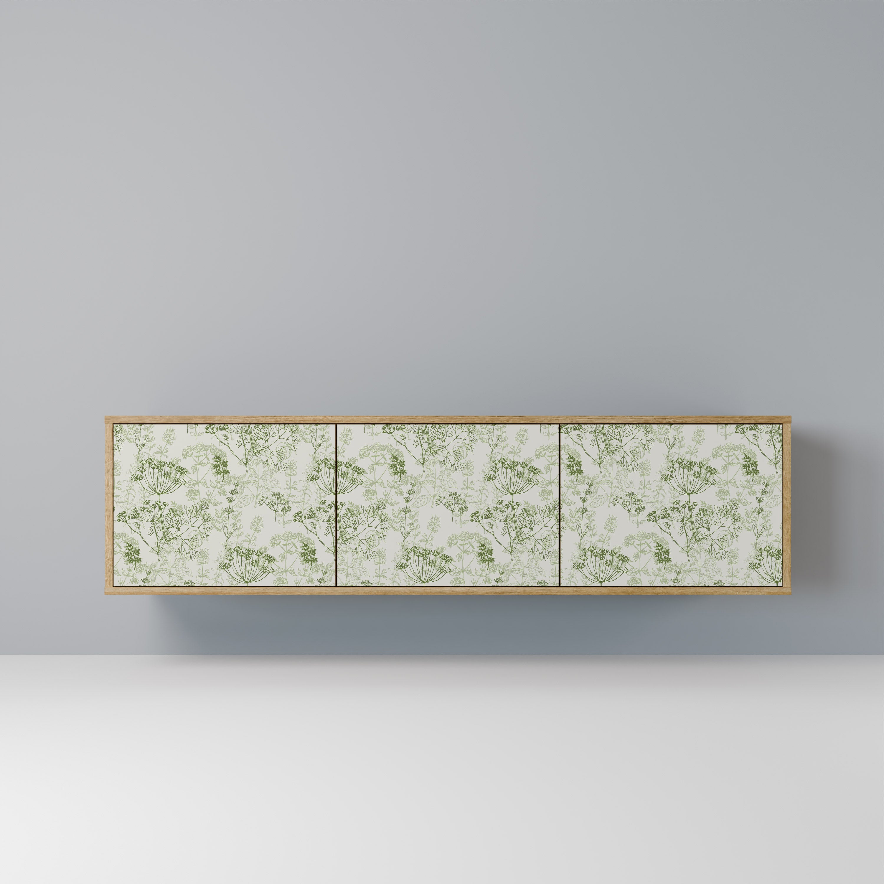 FENNEL BALDACHIN Mueble TV de 3 puertas efecto roble